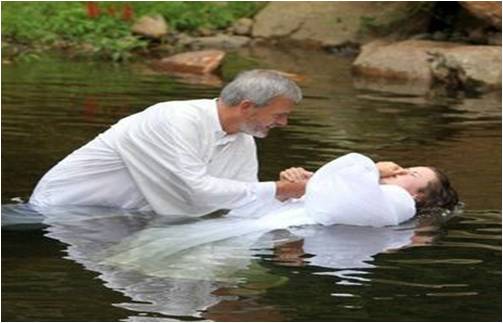 A Believer is fully immersed for Baptism