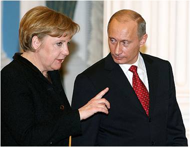 Putin and Angela Merkel of Germany