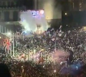 Scenes on Parliament Square (Source Twitter Credit Robert Langley
