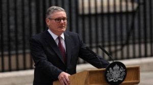 Britain’s Prime Minister Keir Starmer announces resignation